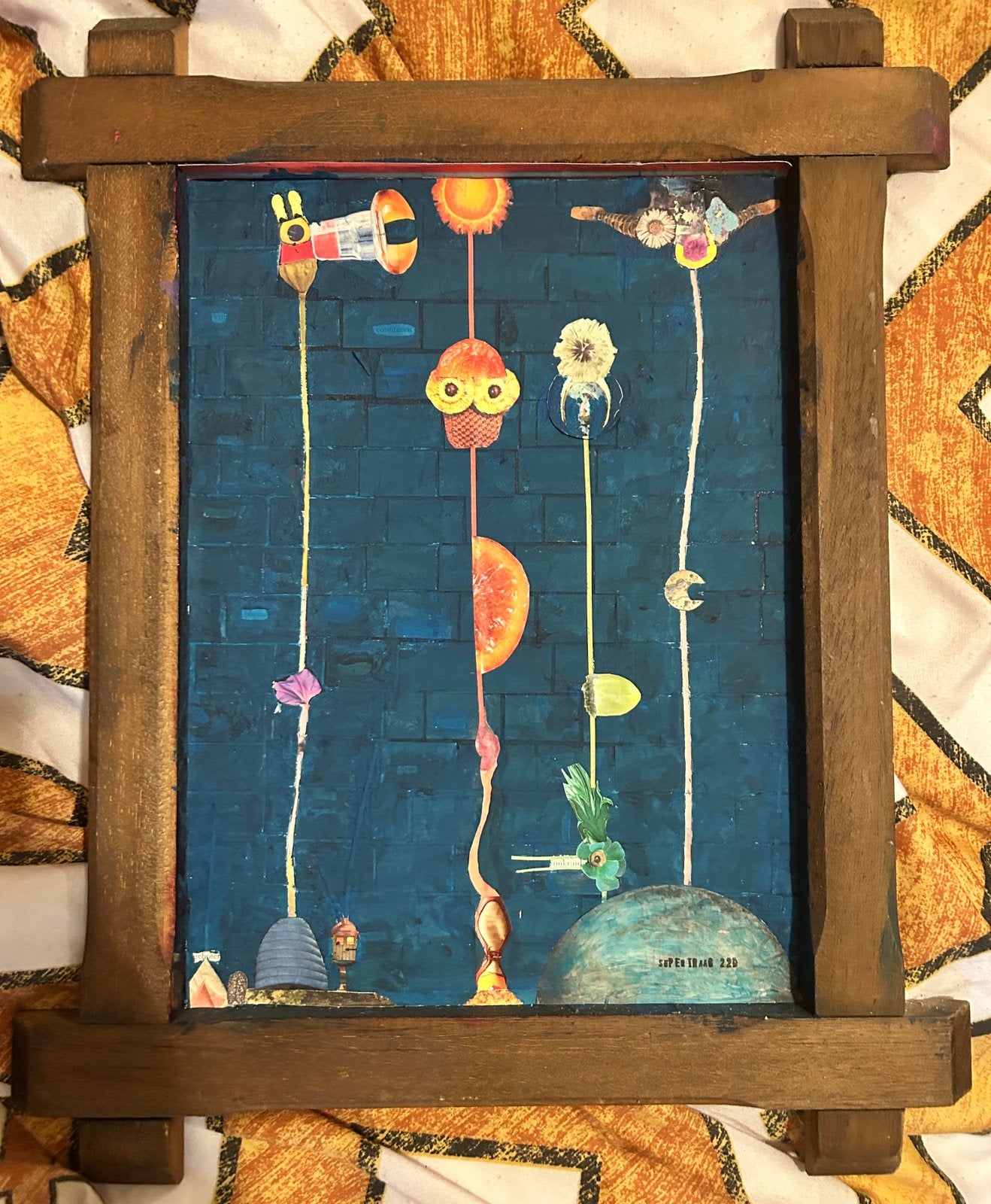 SCHILDERIJ “Little Machines” (2022 - Bonheiden), Antiek en Kunst, Ophalen of Verzenden, Collage