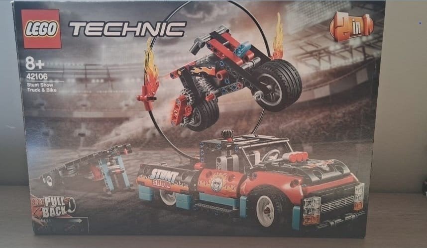 Lego Technic 42106 Stunt show truck and bike, Ophalen, Compleet, Lego, Technic