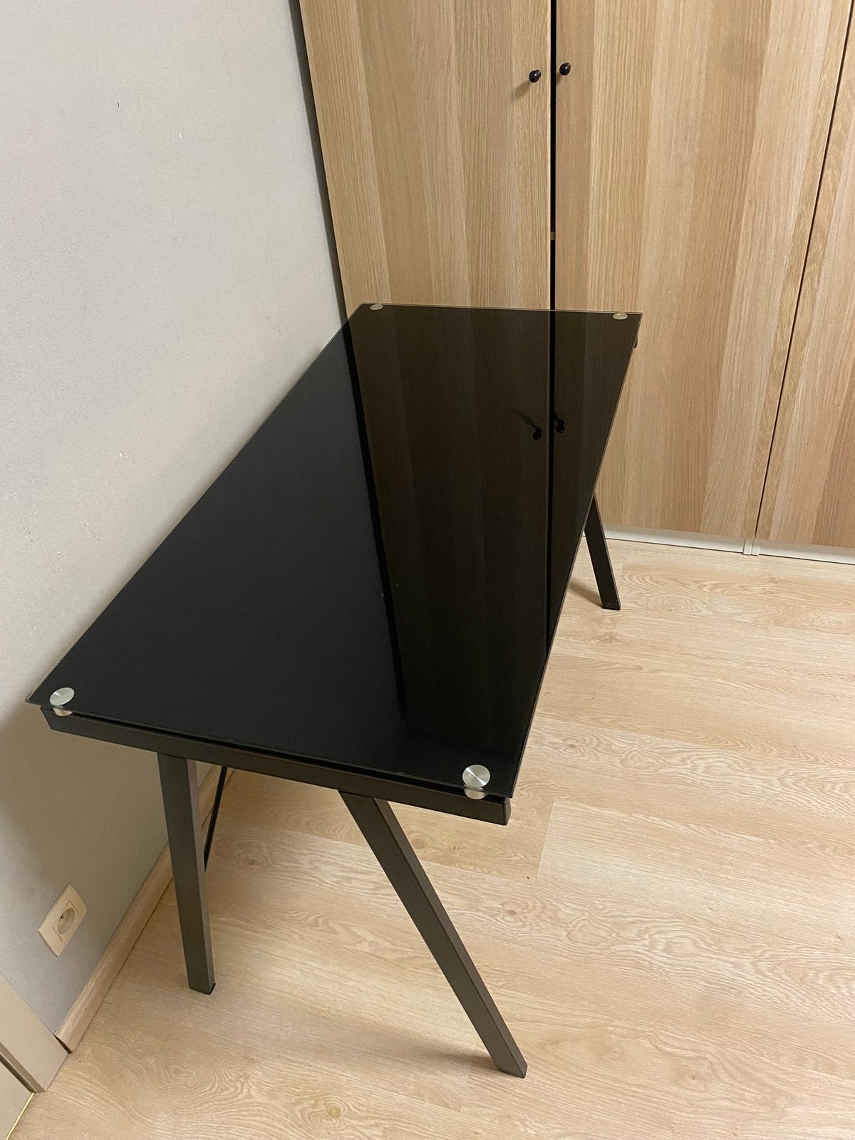 Bureau en verre noir en parfait état, Enlèvement, Comme neuf
