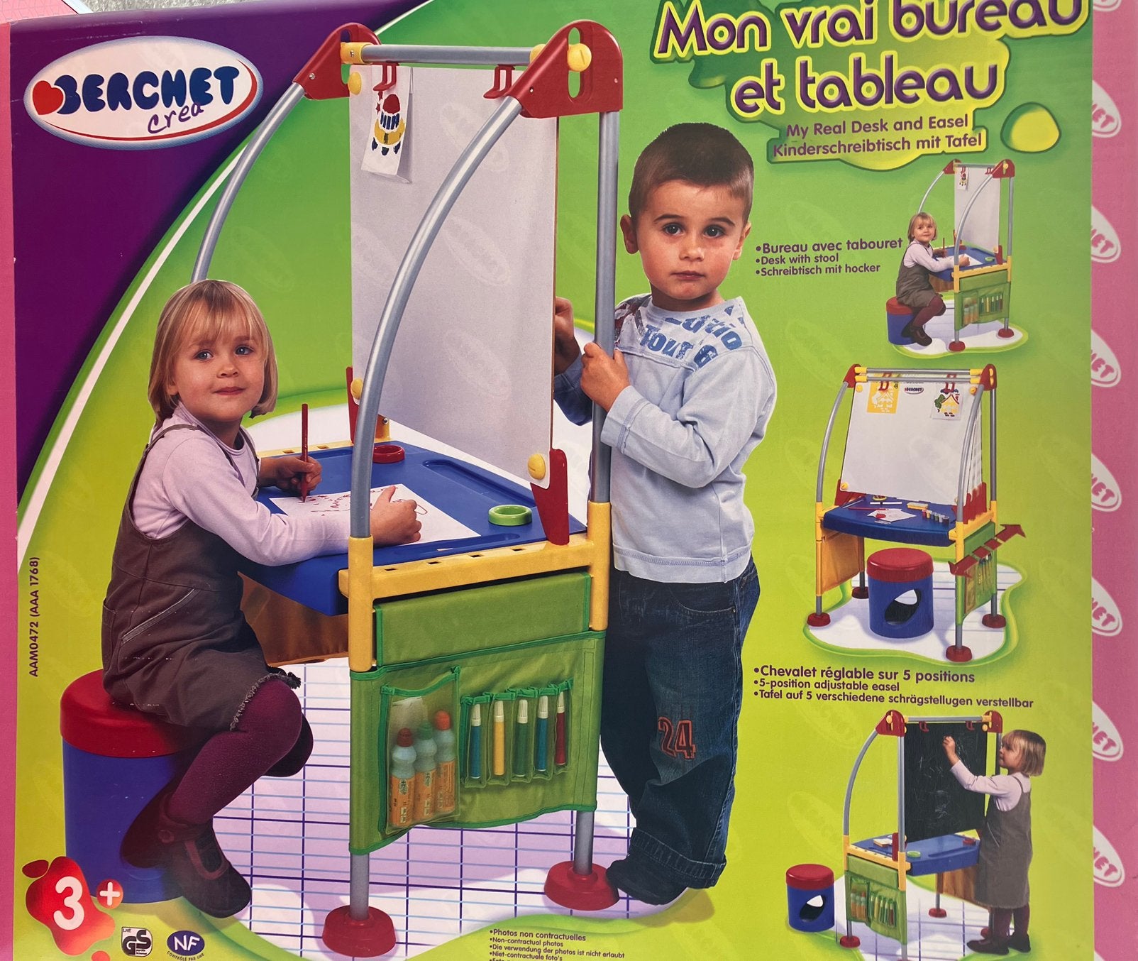 Bureau, chaise et tableau pour l'école / à partir de 3 ans, Enlèvement ou Envoi, Neuf, Synthétique