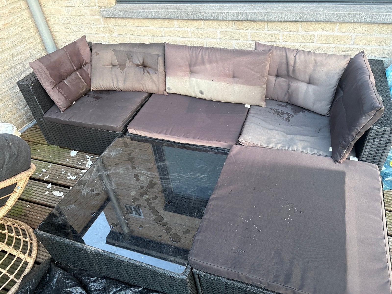 Tuin lounge set, Jardin & Terrasse, Enlèvement, Utilisé, 4 places, Sets de jardin