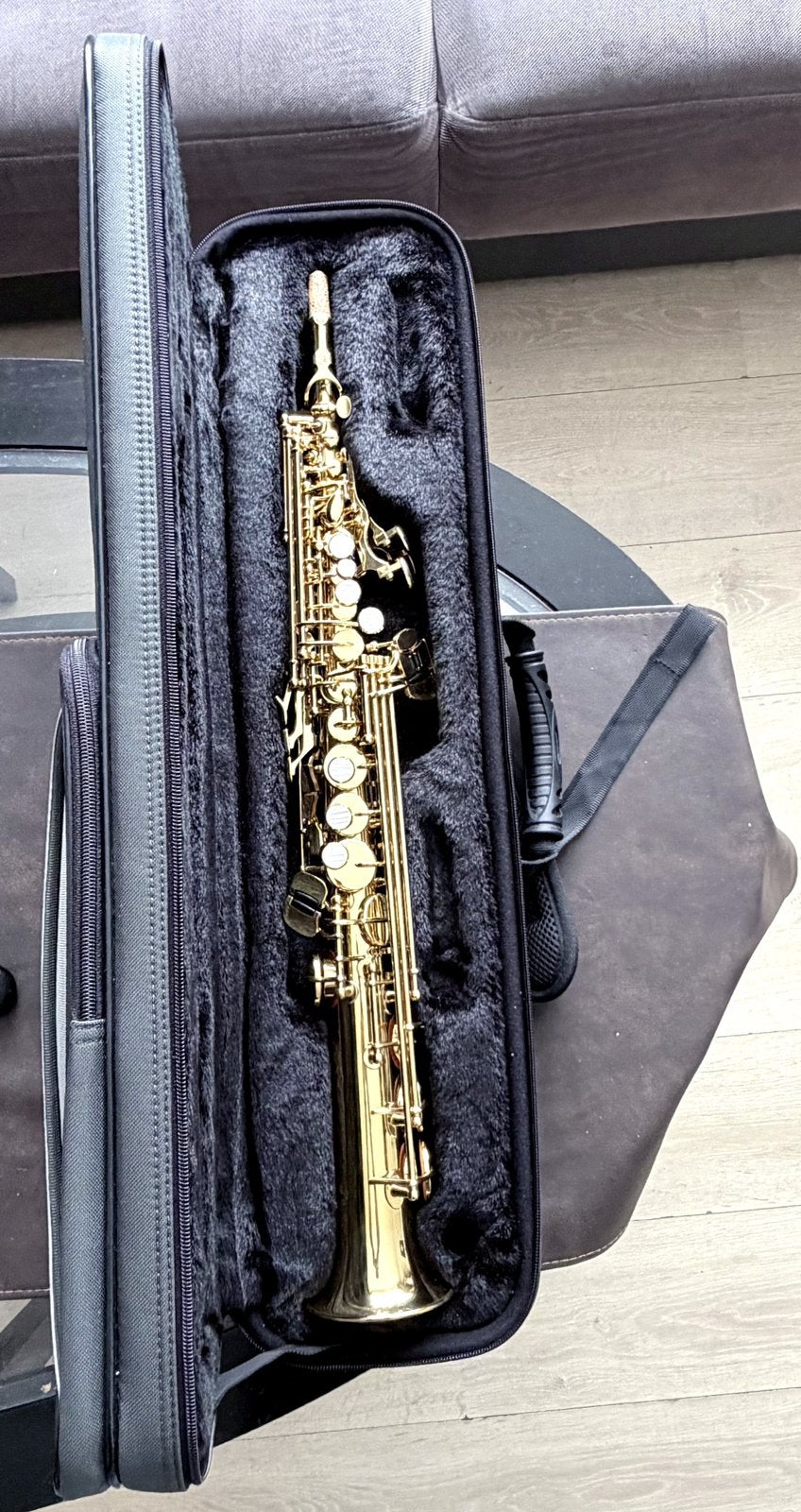 Saxophone soprano Jupiter JSS1000 (Sib) — avec étui, Musique & Instruments, Enlèvement, Comme neuf, Avec valise
