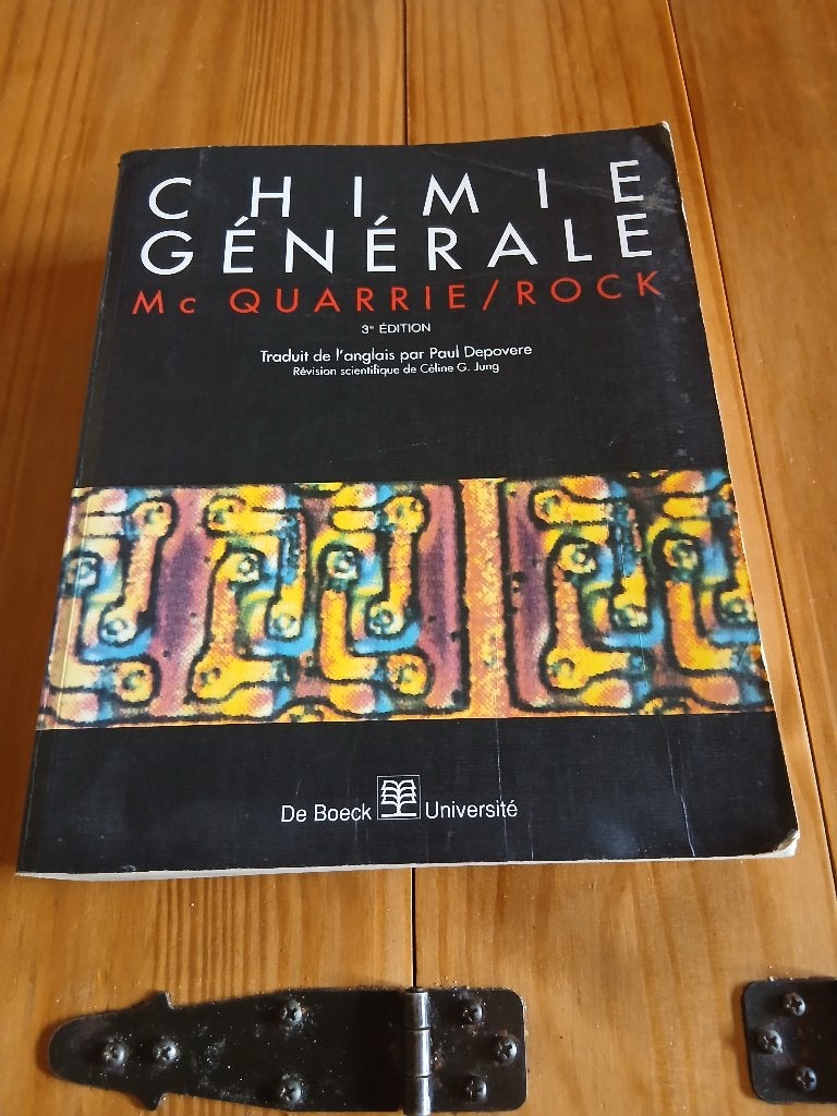 Livre Chimie Générale - McQuarrie / Rock (3e éd)-De Boeck, Gelezen, Scheikunde, Ophalen of Verzenden, De boeck