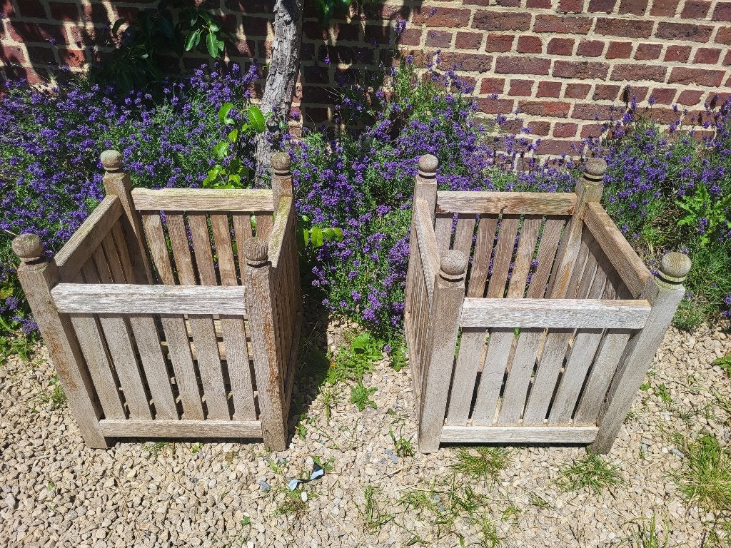 Teak houten bloembakken, Ophalen