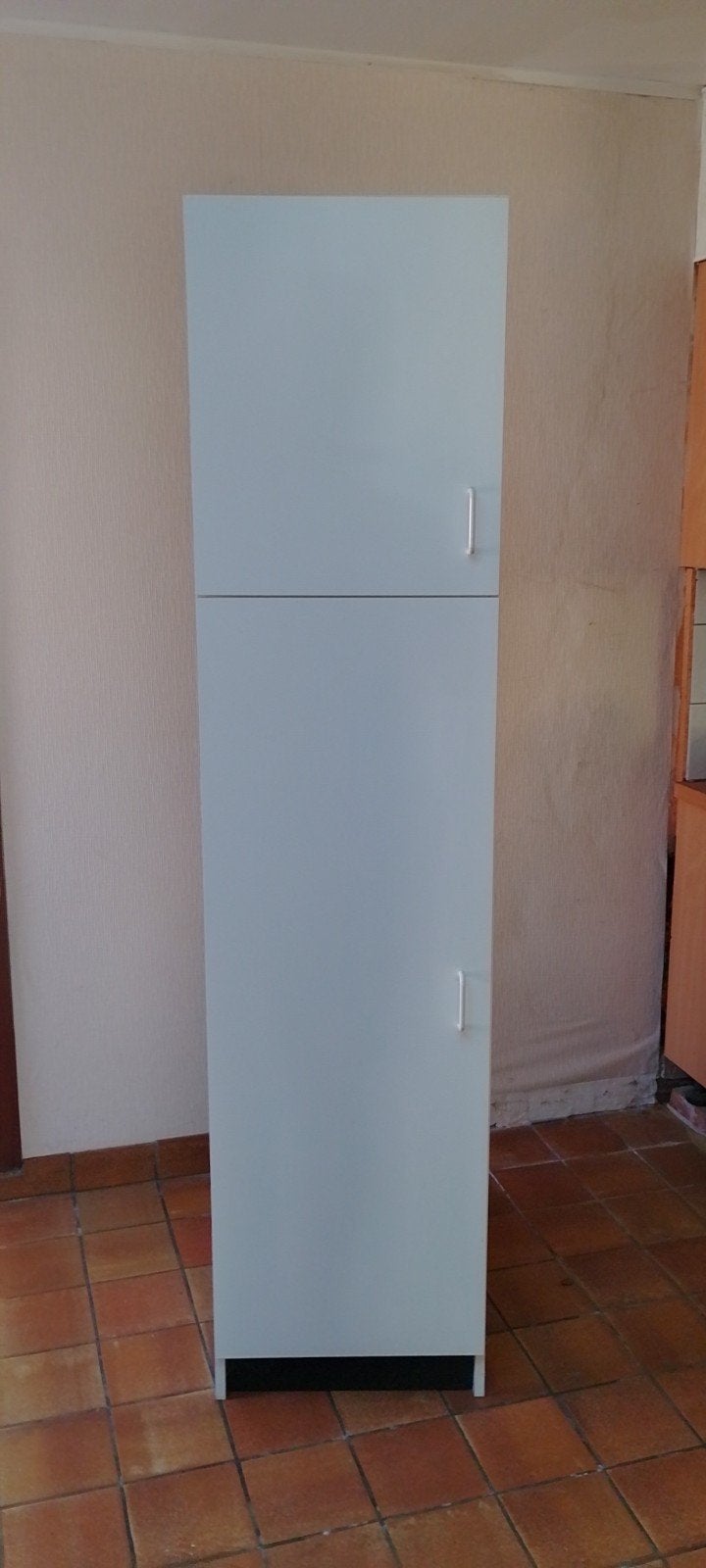 witte keukenkast 50x50x210 opent L, Ophalen, Gebruikt, 200 cm of meer, Wit