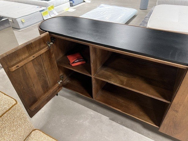 MEUBILAIR - dressoir Bogen - Mangohout , kleur honing, Ophalen, Nieuw
