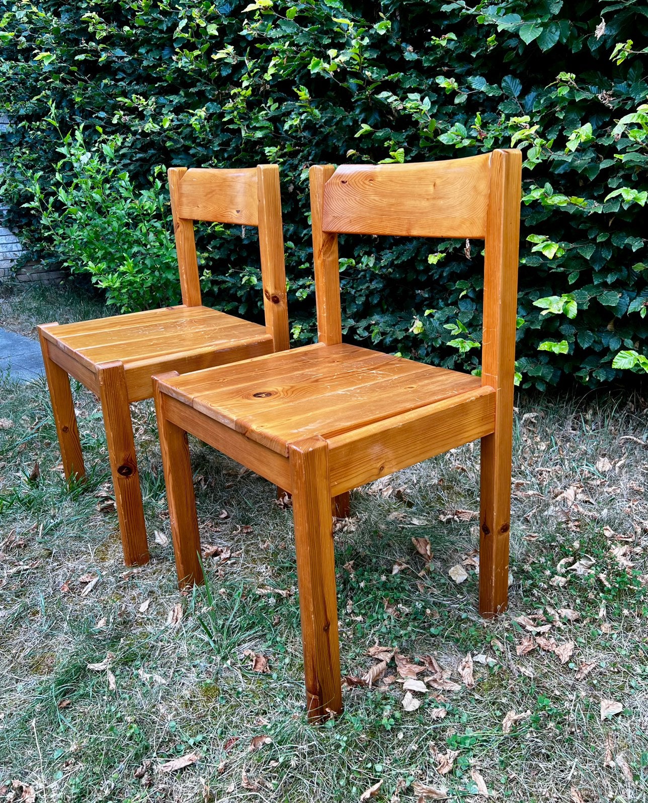 Chaises en pin design suédois - Brutalist Furusnickarn 70s, 70s, Enlèvement, Utilisé, Bois