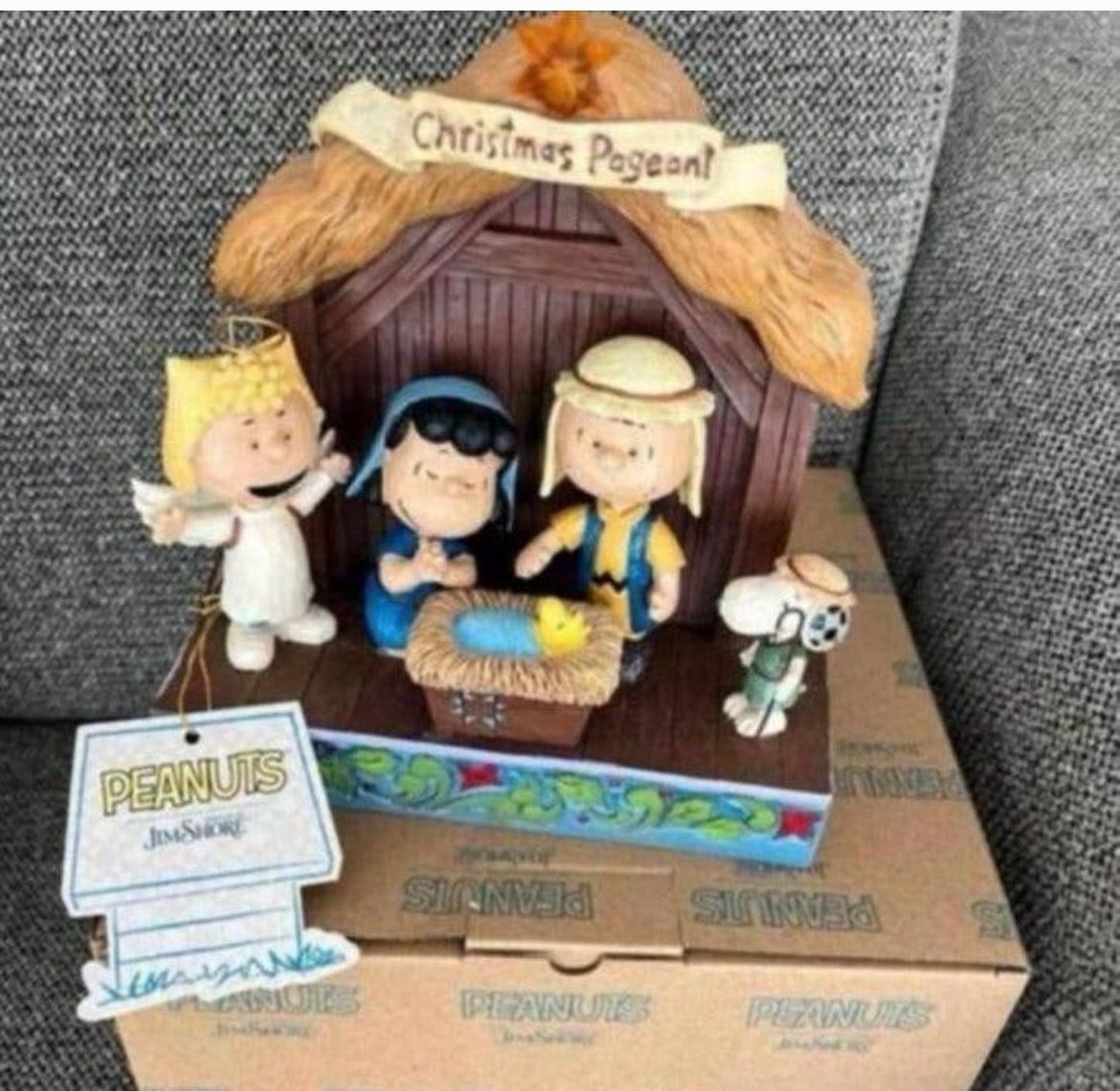 Kerststal Peanuts by jim shore Snoopy NAVITY, Ophalen, Zo goed als nieuw