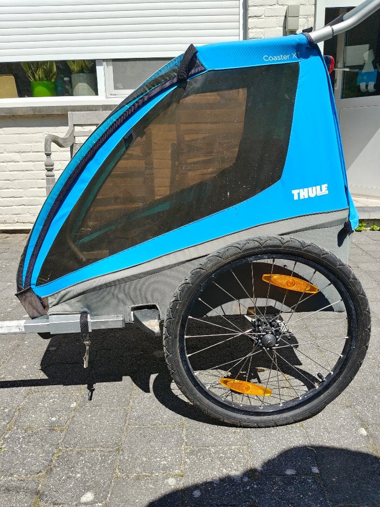 Fietskar Thule Coaster XT 2kinderen, Vélos & Vélomoteurs, Pliable, Enlèvement, Utilisé, Remorque pour enfant