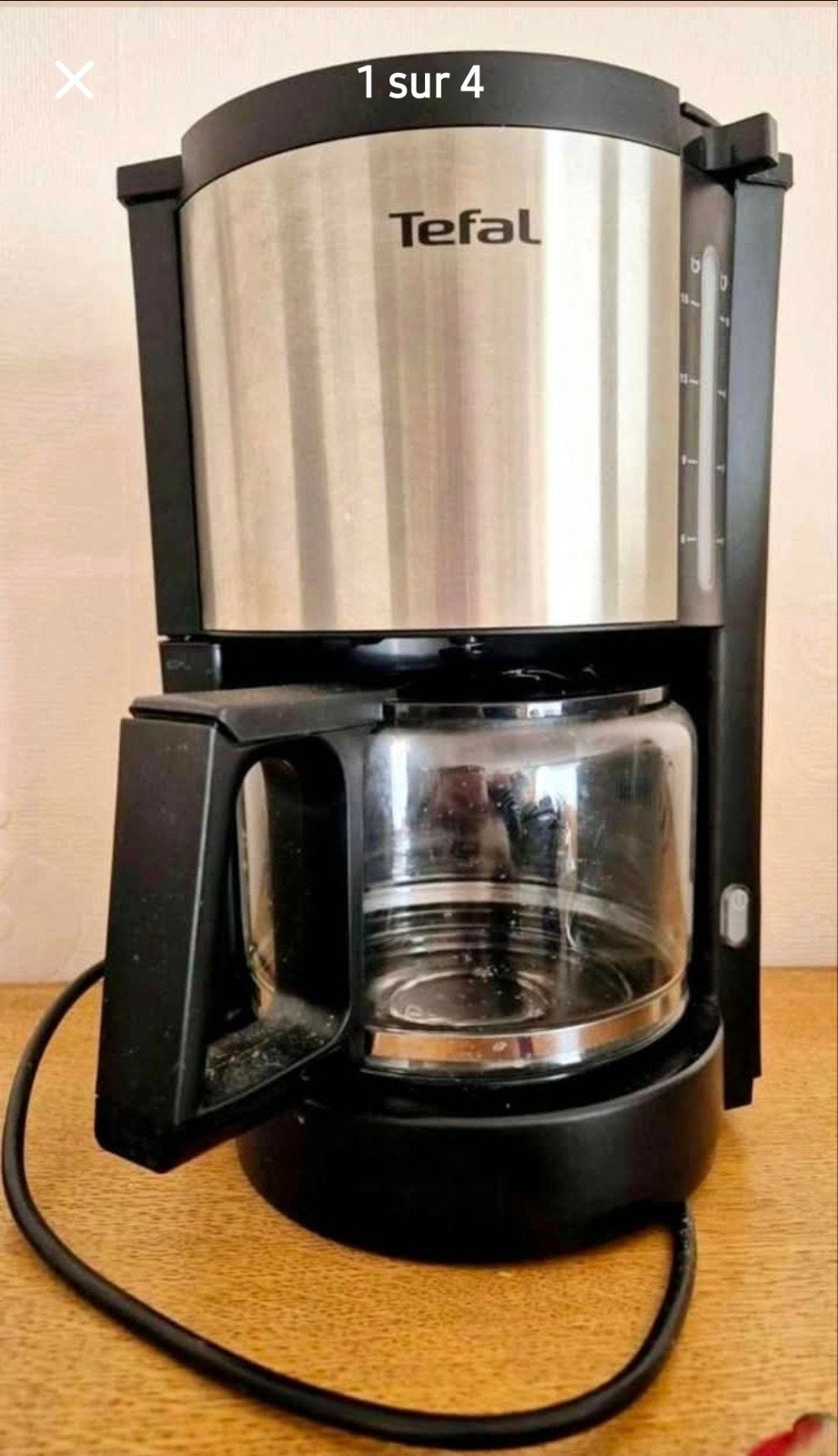 Cafetière filtre Tefal Equinox (1,25L) – Parfait état, Café moulu, Comme neuf, 10 tasses ou plus, Enlèvement