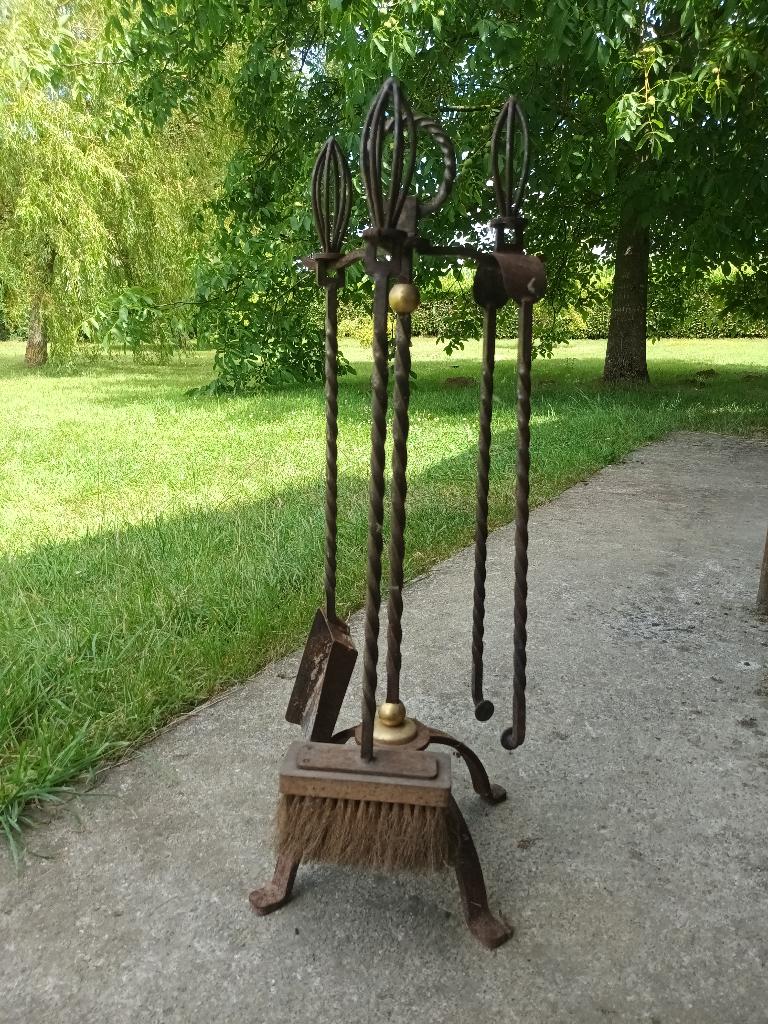 Ensemble serviteur de cheminée, Maison & Meubles, Enlèvement ou Envoi, Utilisé, Insert, Cheminée au bois
