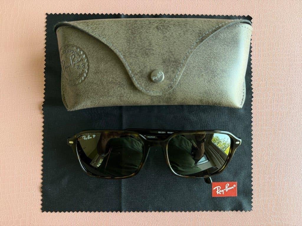 POLARIZED Ray Ban Raimond met etui special edition, Zonnebril, Bruin, Verzenden, Nieuw