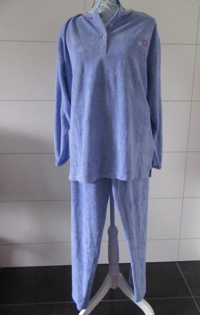 Blauwe Pyjama  - maat: XL - warm - winter, Kleding | Dames, Pyjama's, Ophalen of Verzenden, Zo goed als nieuw, Maat 46/48 (XL) of groter