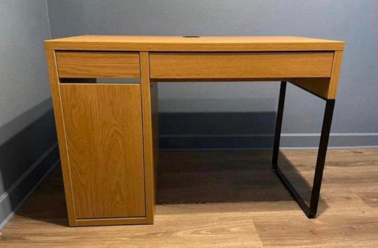 Bureau Micke (Ikea) - 105x50cm - eikeffect, 105 cm, 50 cm, Comme neuf, Enlèvement