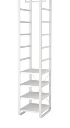 Elvarli Ikea 6 tablettes bambous et 4 crochets blancs, Maison & Meubles, Enlèvement, Comme neuf