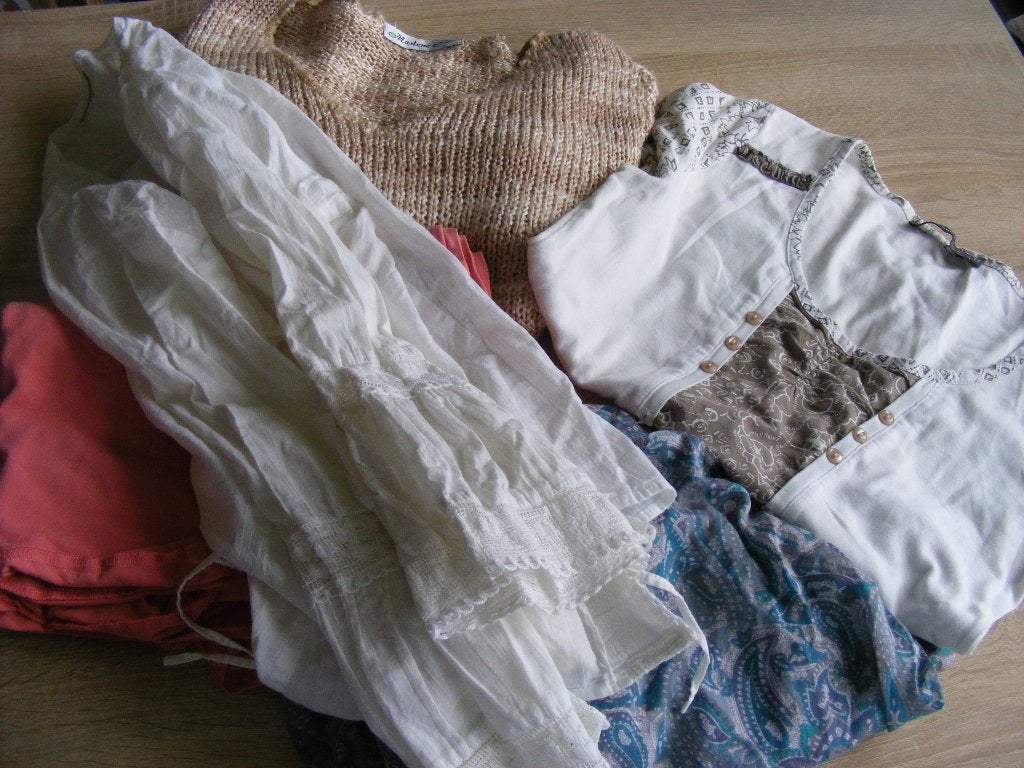 Pakket kleding 34 stuks smal/medium., Ophalen, Gedragen, Maat 38/40 (M)
