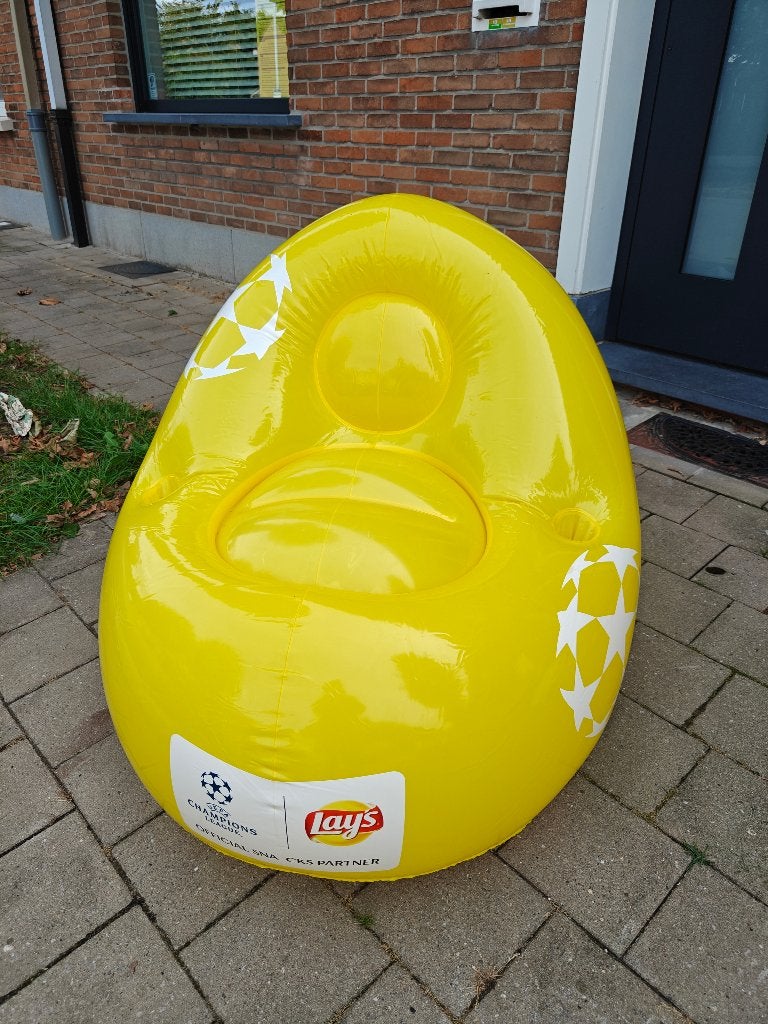 Opblaasbare zetel voor zwembad.Kleur geel, Ophalen of Verzenden, Nieuw