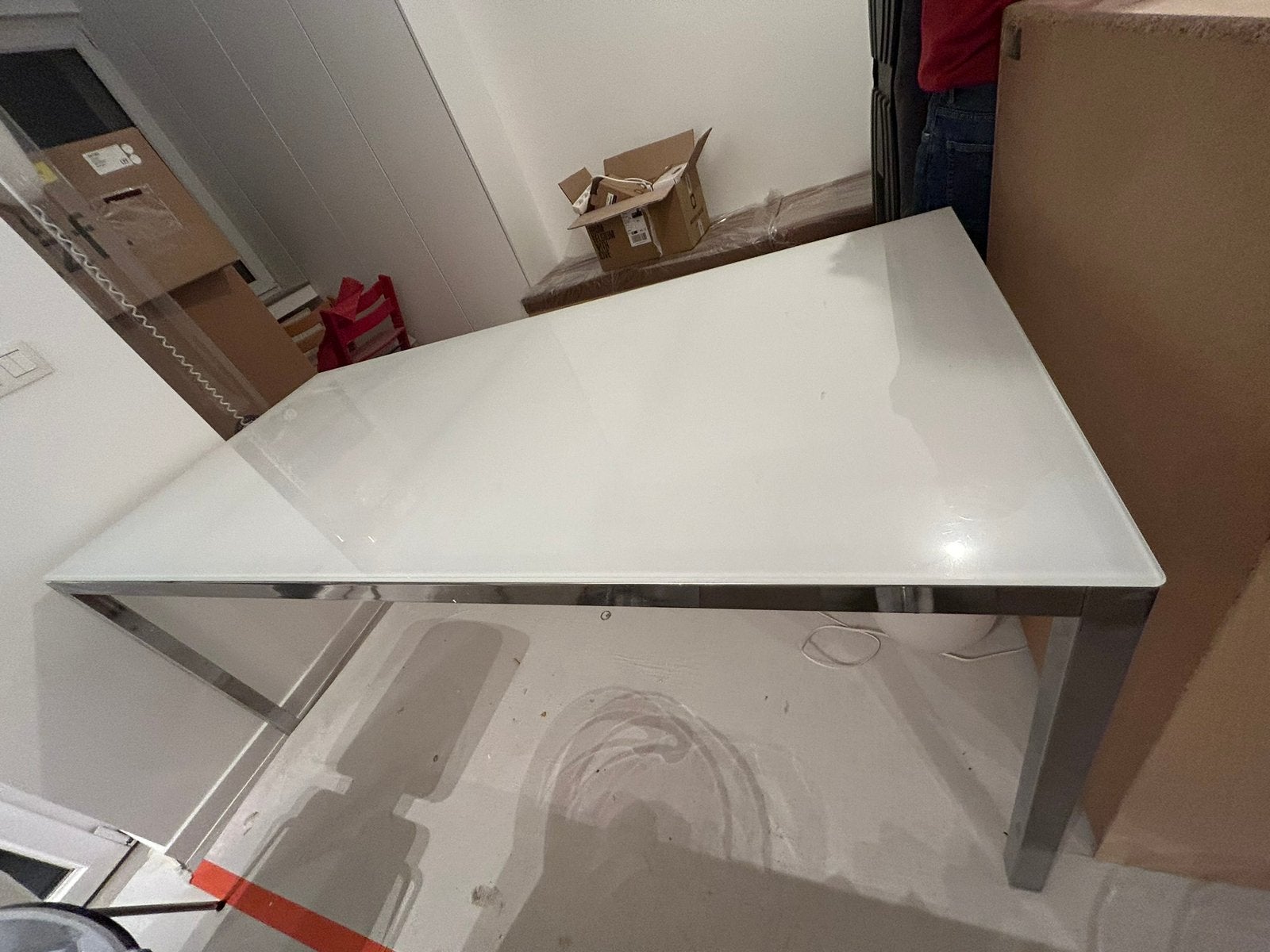 Table de salle a manger ikea, 150 à 200 cm, Cinq personnes ou plus, Verre, Enlèvement