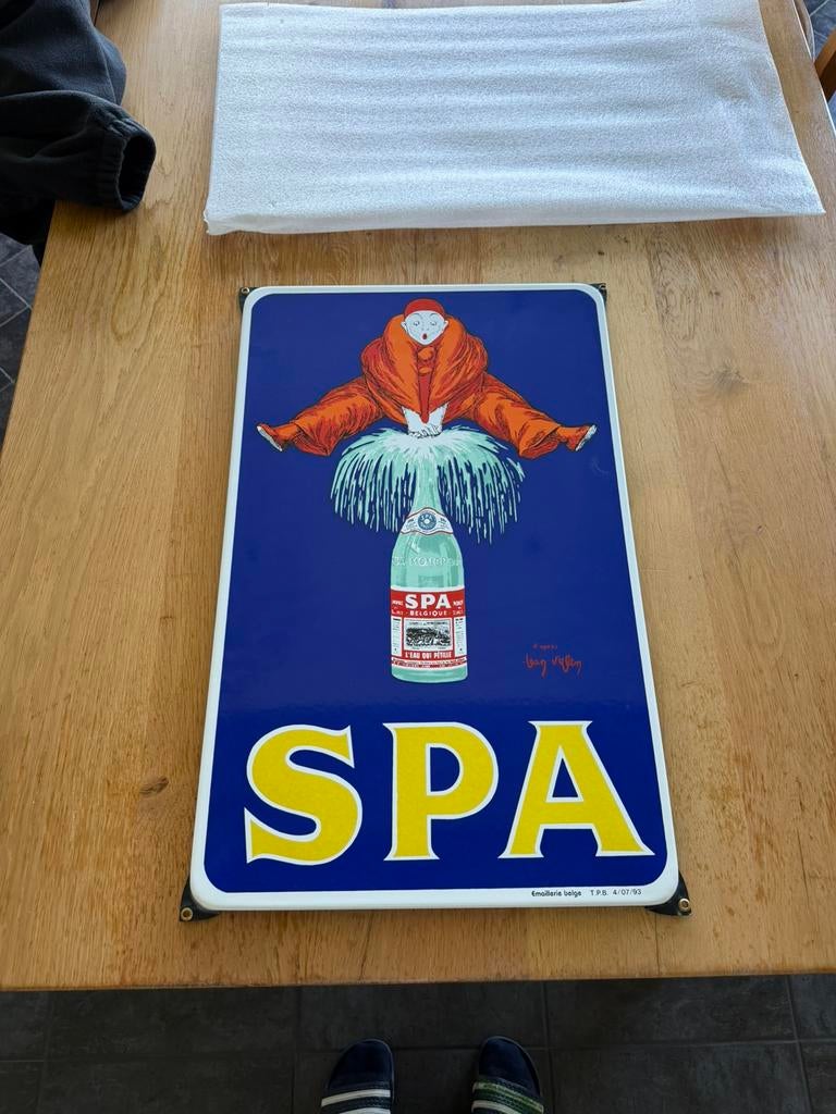 Emailleplaat SPA water, Verzamelen, Ophalen, Zo goed als nieuw