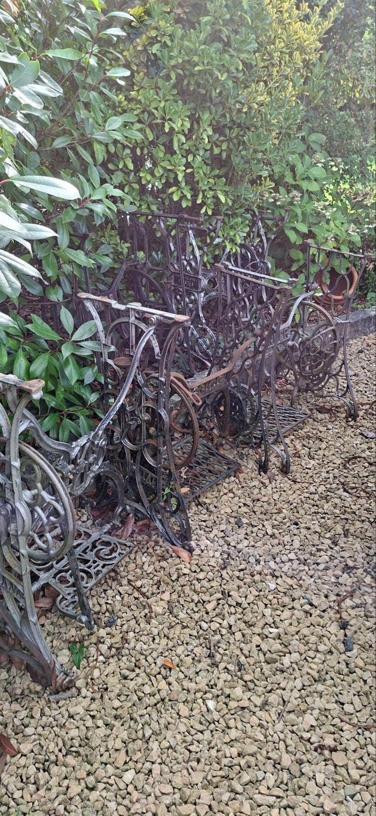 lot de 6 pieds de machines à coudre, Jardin & Terrasse, Enlèvement