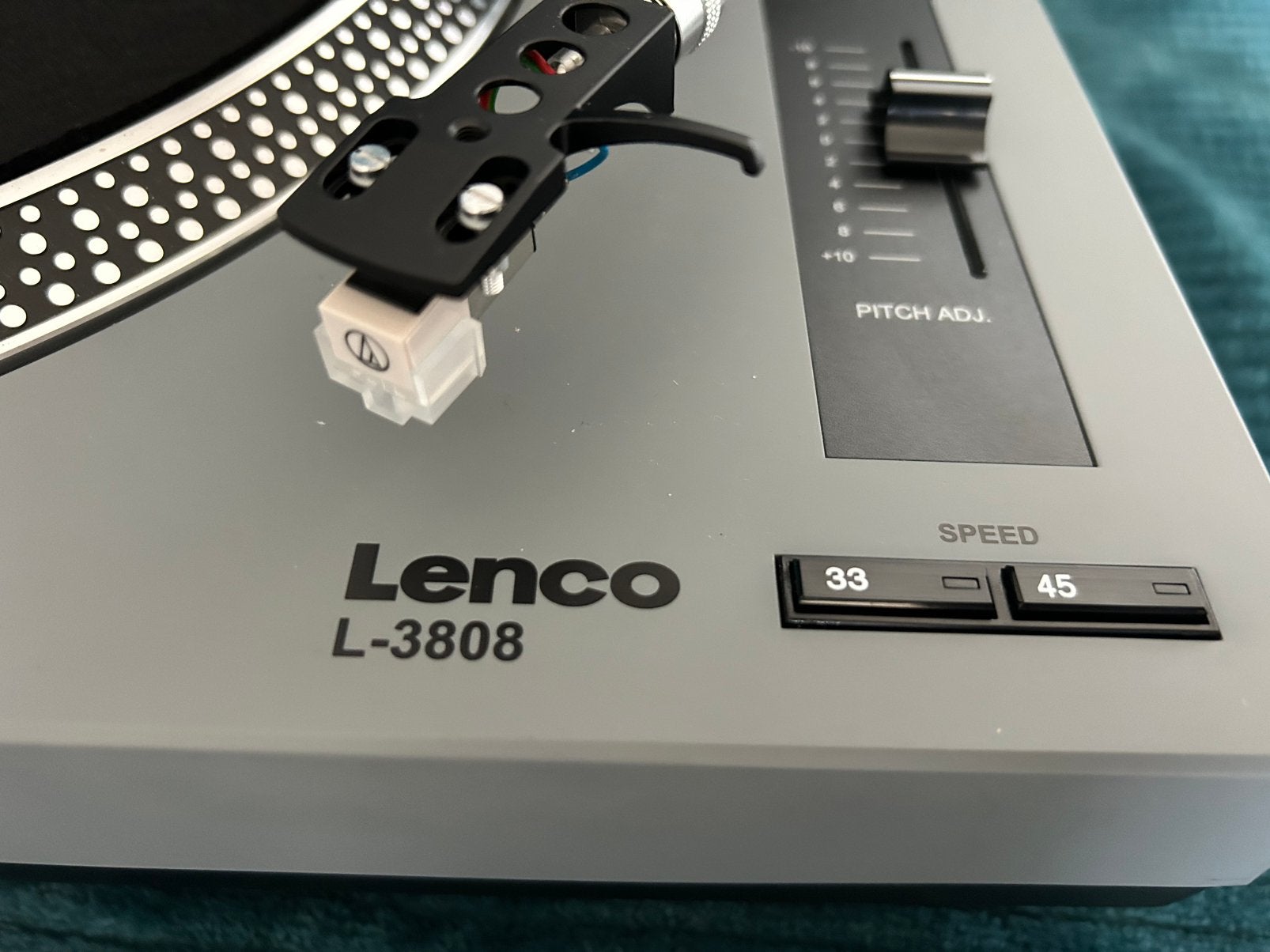 Lenco platenspeler model L 3808 Silver, Ophalen, Zo goed als nieuw, Platenspeler, USB-aansluiting
