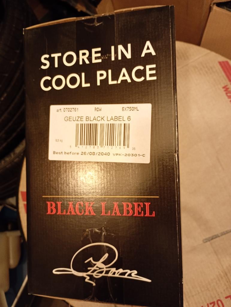 Geuze Boon Black Label 6 75cl, Verzamelen, Ophalen of Verzenden, Nieuw