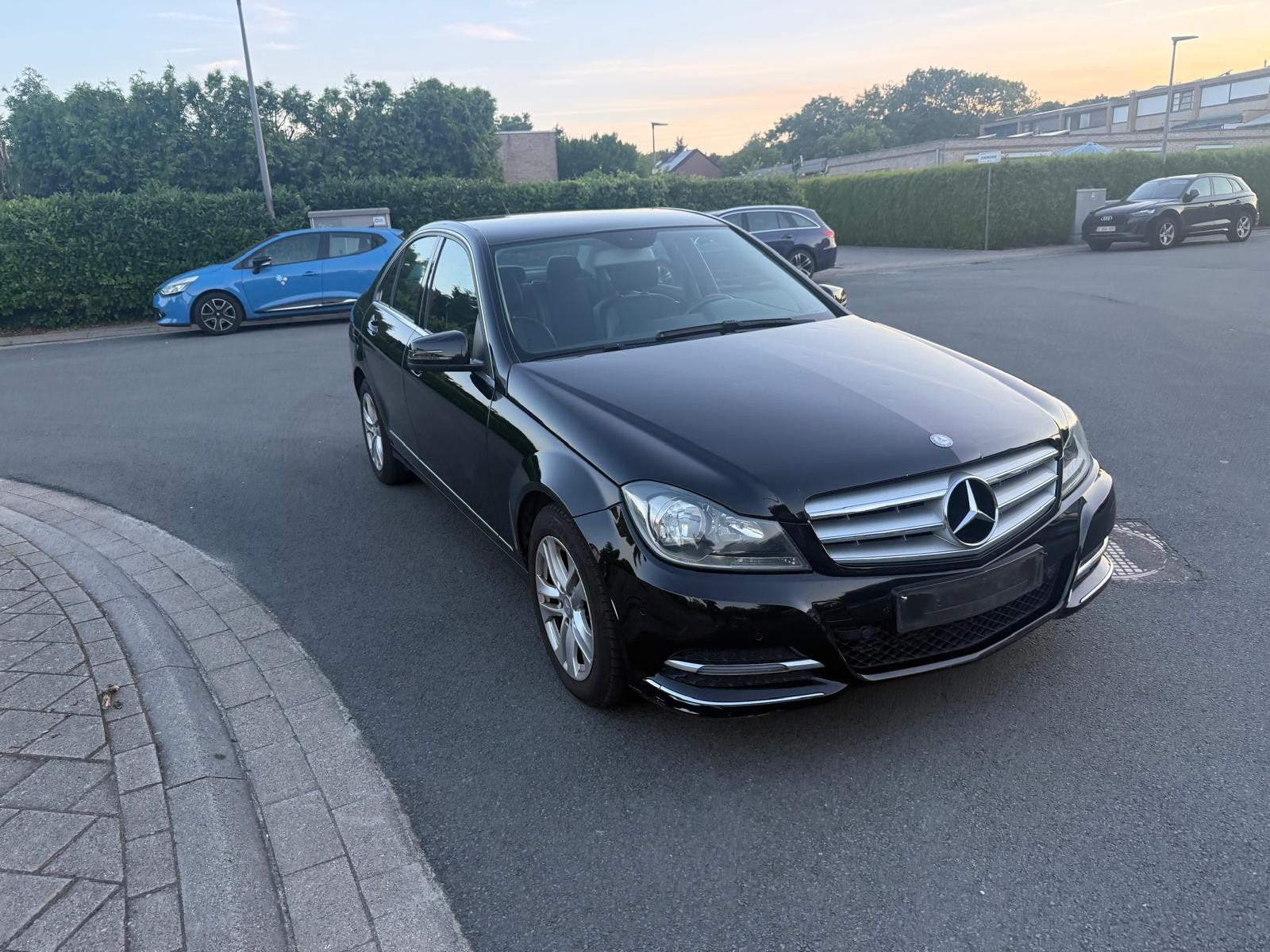 MERCEDES C220 CDI AUTOMAAT 2014 230000KM AC KEURING 163PK, Auto's, Mercedes-Benz, Euro 5, 22 cc, Leder en Stof, Zwart