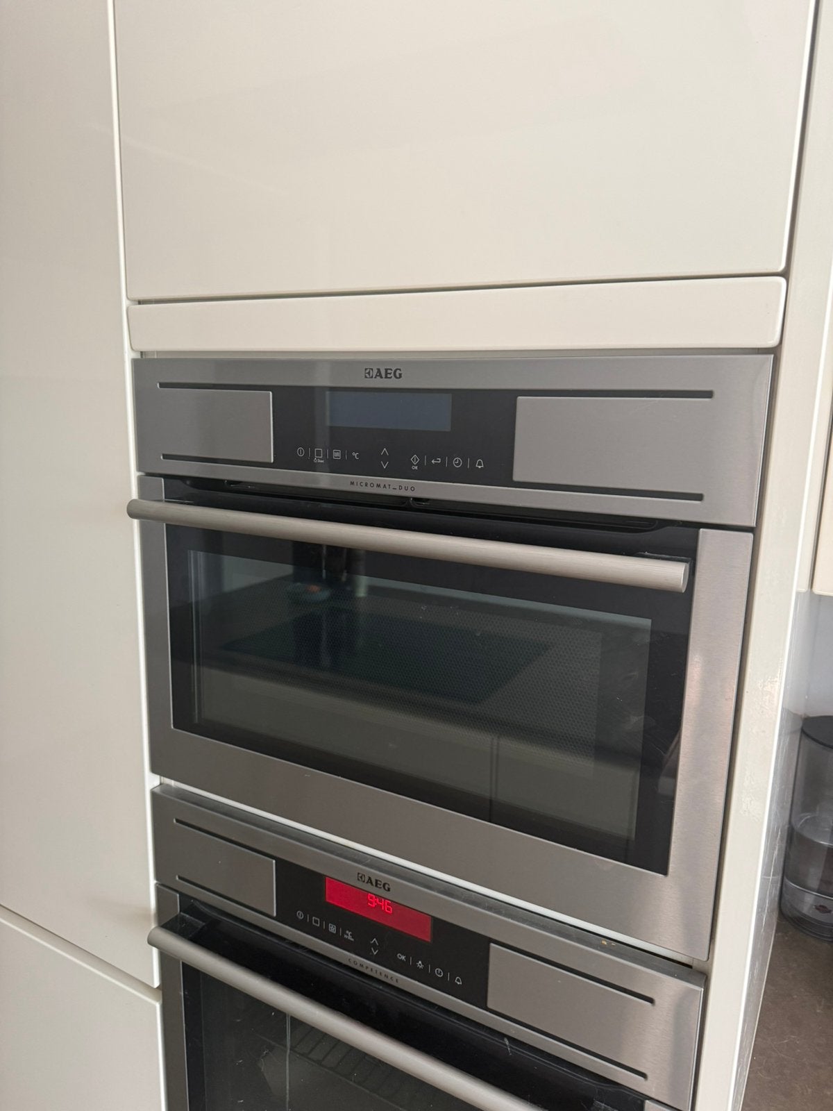 AEG Micromat-Duo KM8403001M inbouw combimagnetron – defect, Electroménager, Micro-ondes, Enlèvement, Ne fonctionne pas, Encastré