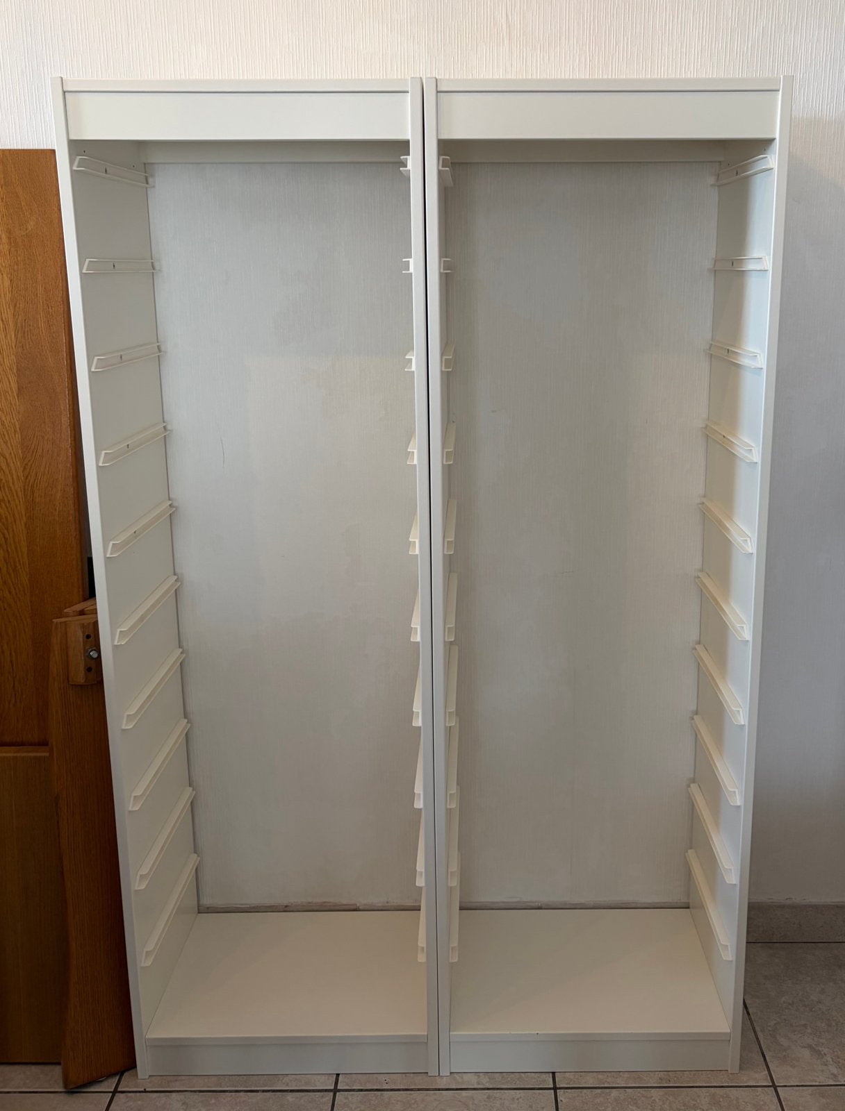 IKEA TROFAST Basiselement, wit, 46x30x145, 2 stuks, Huis en Inrichting, Ophalen, Zo goed als nieuw