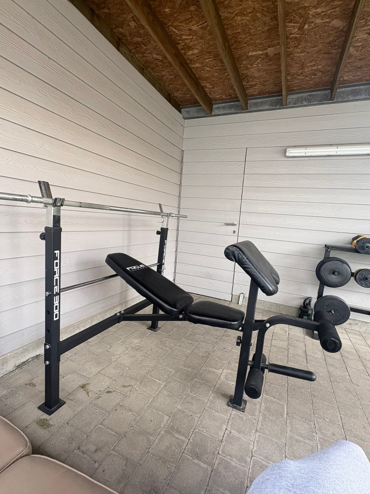 Benchpress, Sports & Fitness, Équipement de fitness, Comme neuf, Banc d'exercice, Bras, Enlèvement ou Envoi