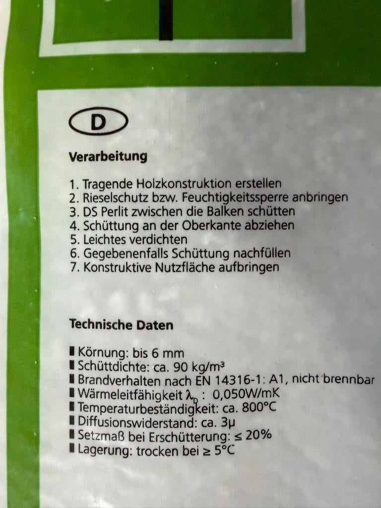 Isolatie Perlit Bachl DS 100l - 35x, Ophalen