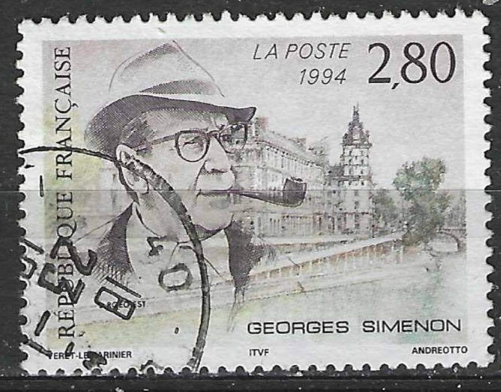 Francia 1994 - Yvert 2911 - Georges Simenon (ST), Envoi, Affranchi