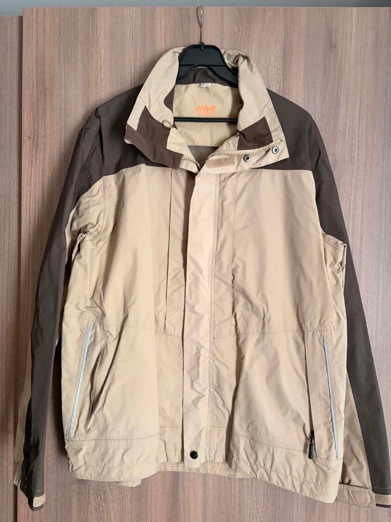 Crivit herenparka beige/donkerbruin, Kleding | Heren, Jassen | Winter, Beige, Maat 56/58 (XL), Ophalen of Verzenden, Zo goed als nieuw