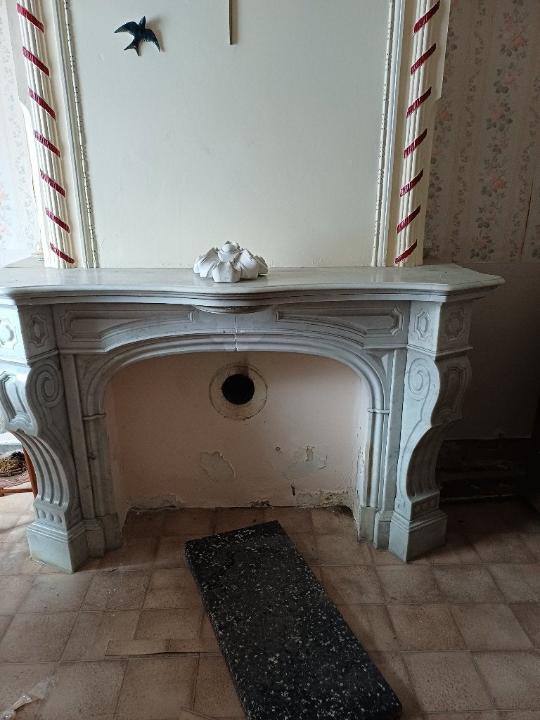 marmeren schouw, Huis en Inrichting, Haarden, Ophalen, Gebruikt, Vrijstaande haard, Overige soorten