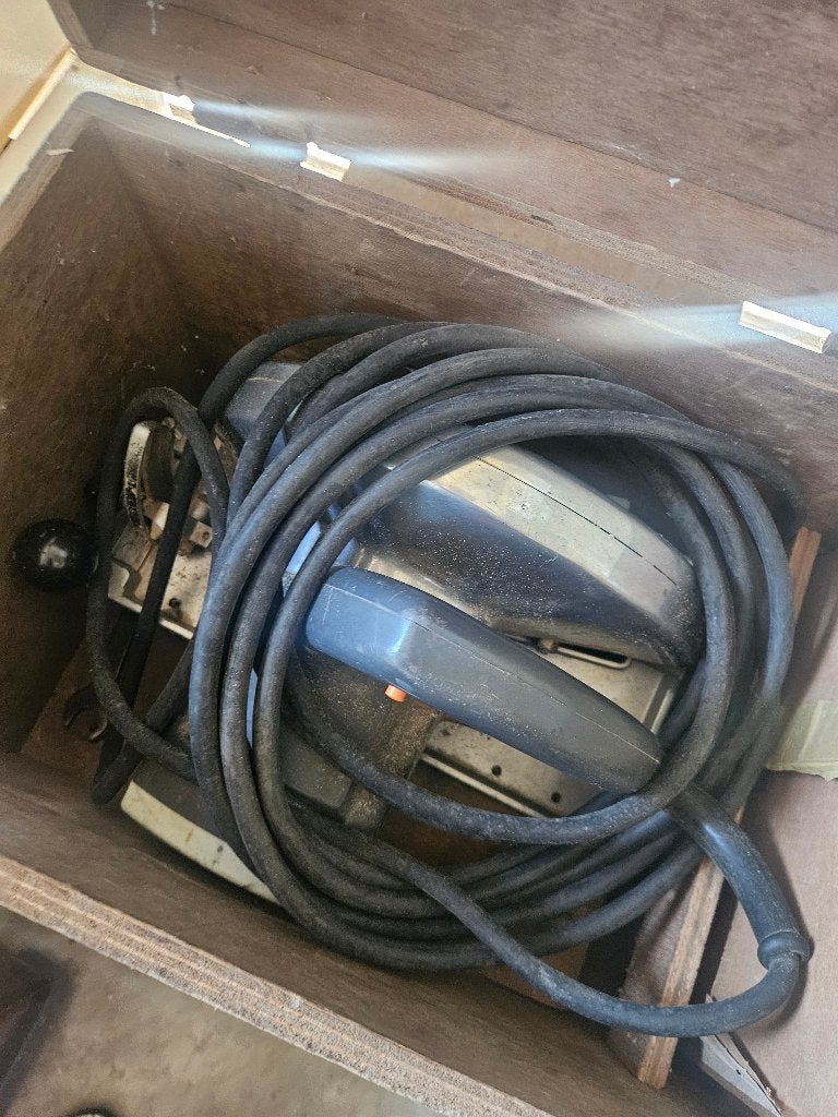 Elektrische Cirkelzaag (Handcirkelzaag) – incl. Houten Kist, Doe-het-zelf en Bouw, Gereedschap | Overige machines, Gebruikt, Ophalen