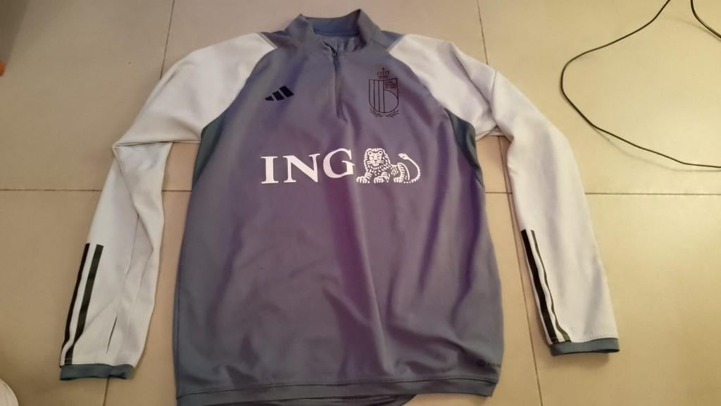 dunne fleece trui KBVB België Rode Duivels Adidas M, Verzamelen, Ophalen of Verzenden