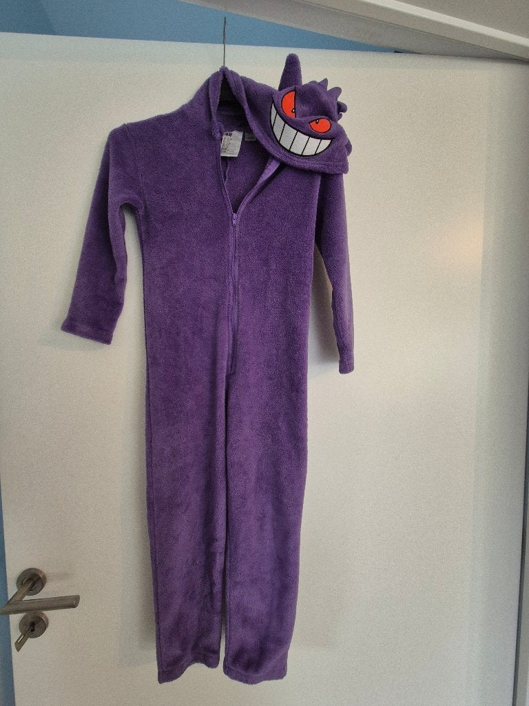 Onesie pokemon gengar, Kinderen en Baby's, Ophalen, Gebruikt, 122 t/m 128, Jongen of Meisje