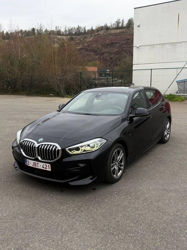BMW F40 118i 2020 Pack M - 79.000km - Auto - full servic bmw, 1 Reeks, Zwart, Leder, 5 zetels