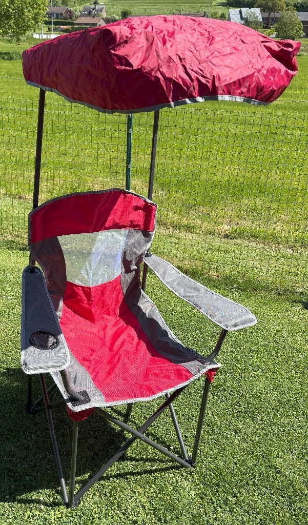 Chaise de camping avec pare soleil, Enlèvement ou Envoi, Utilisé