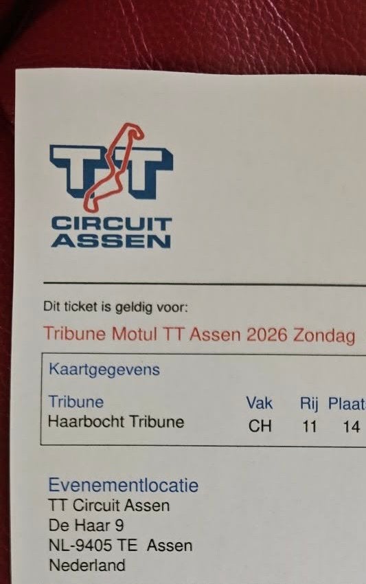 1 place grand prix moto GP Assen 28/06/2026, Tickets & Billets