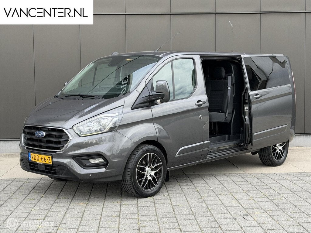 Ford Transit Custom 2.0 TDCI 130PK L2 DC Apple Carplay 2 Sch, Argent ou Gris, Achat, Euro 6, Boîte manuelle