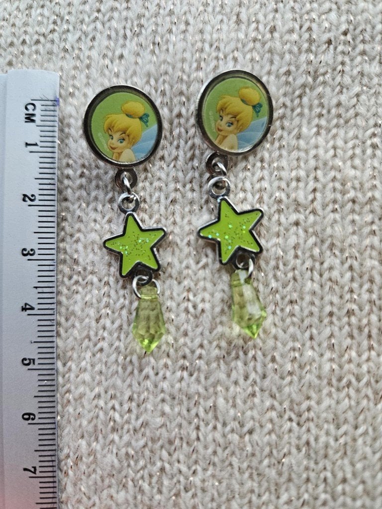 Boucles d' oreilles vertes DISNEY La Fée Clochette, Disney, Zo goed als nieuw, Groen, Sieraden