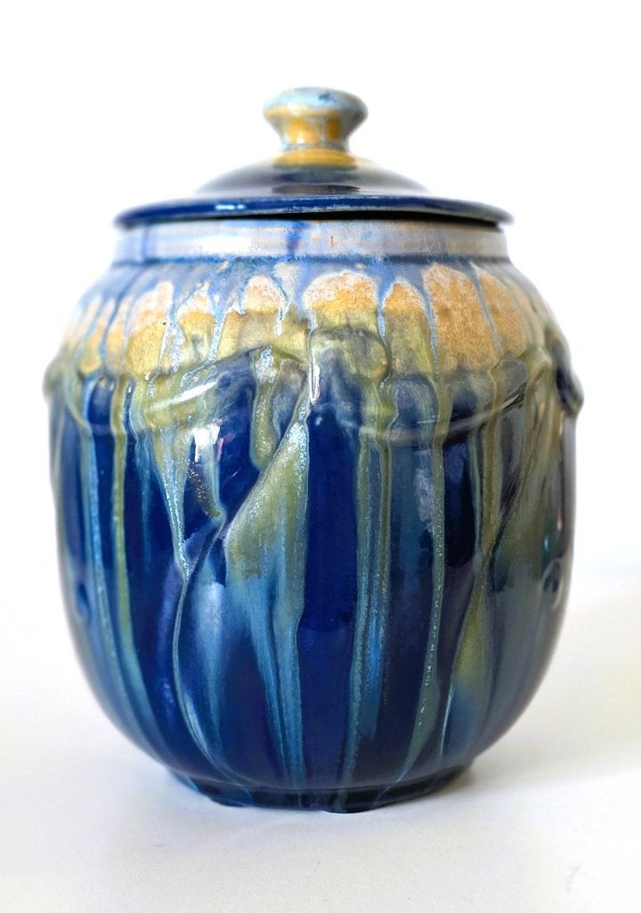 Keramiek/aardewerk deksel pot., Ophalen of Verzenden