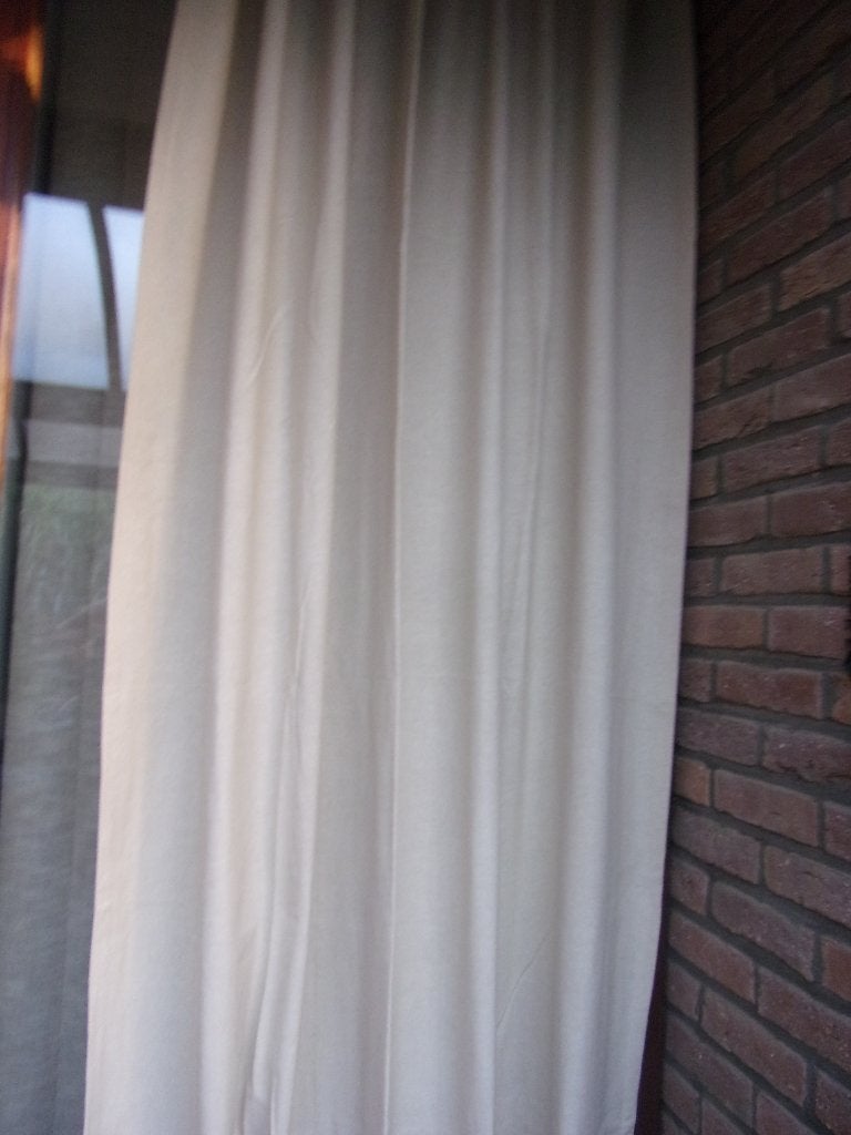 4 lange ECRU gordijnen (135  op 300 cm), Gebruikt, 300 cm, Ophalen of Verzenden, 130 cm