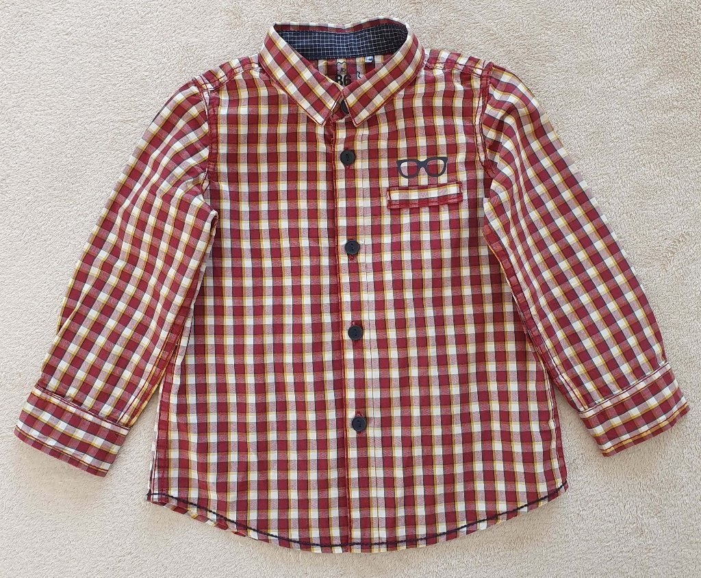 Chemise à carreaux manches longues - T86 (2ans) - JBC - NEUF, Garçon, Chemise ou Chemisier, Enlèvement, Neuf