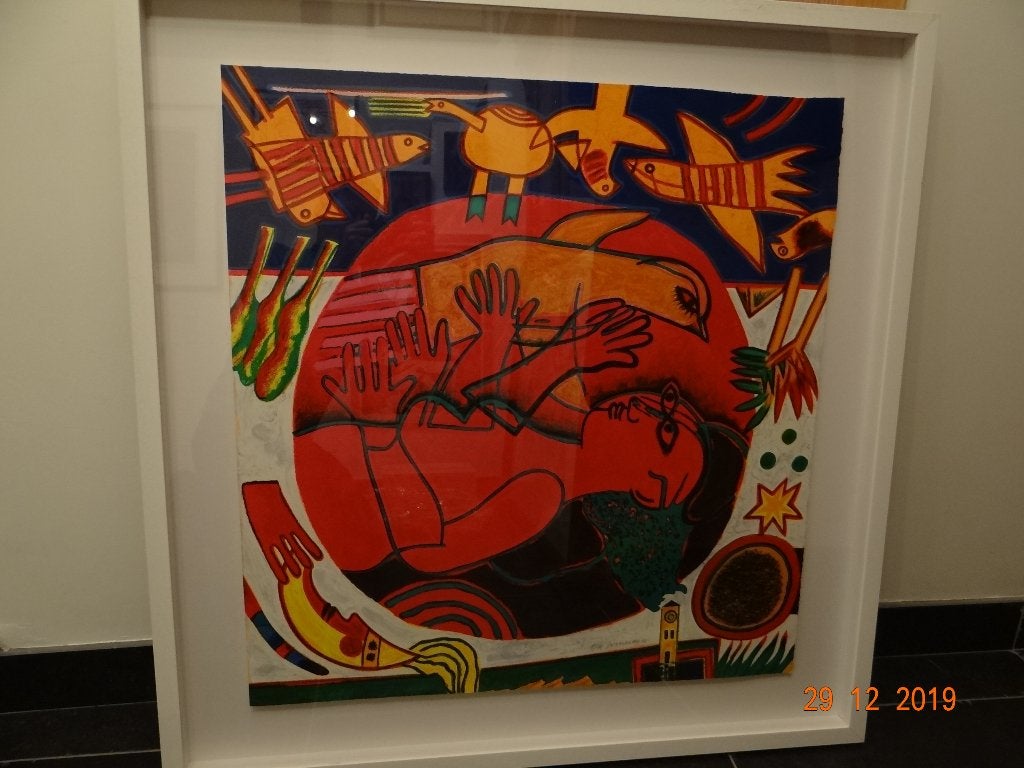 lithographie couleur corneille 2004, Enlèvement, Signé