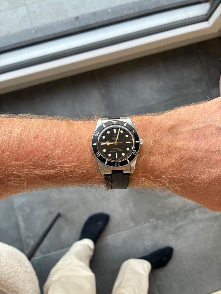 Tudor Black Bay 54 - Full set met originele factuur, Montre-bracelet, Autres marques, Enlèvement, Synthétique