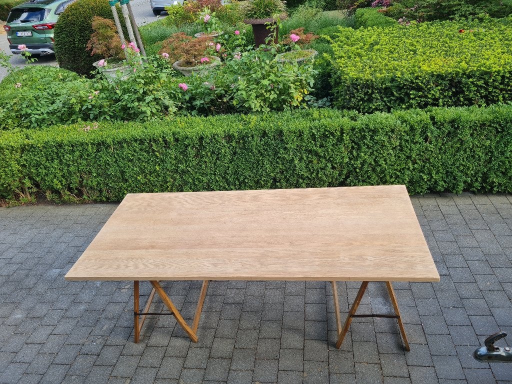 massief eiken tafelblad, bureau , hobbytafel 195 x 85 x 3 cm, Enlèvement