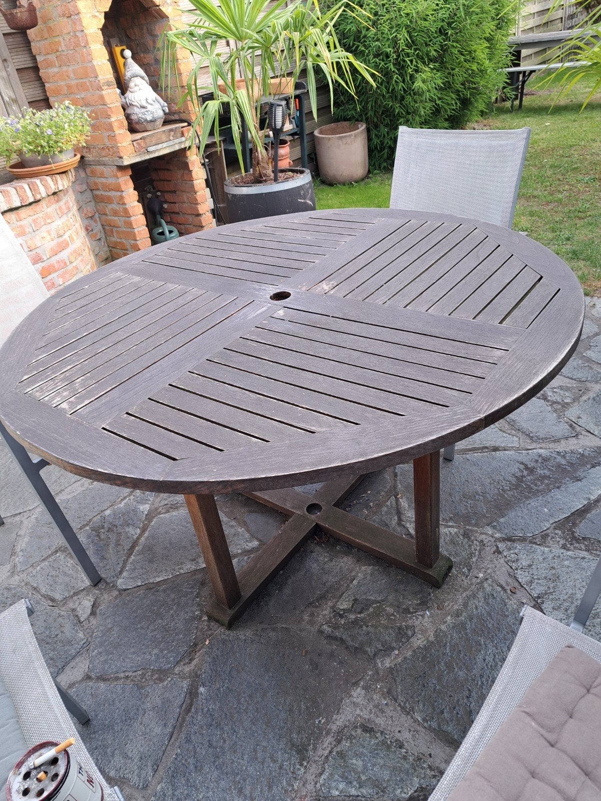 Tuintafel + 6 stoelen, Tuin en Terras, Tuintafels, Ophalen