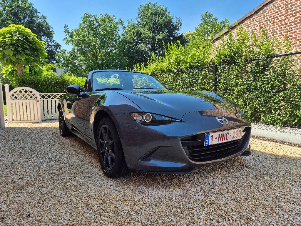Mazda MX5 (2016), Zwart, Cabriolet, Leder, Handgeschakeld